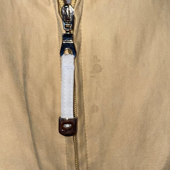 Larry Levine Sport Yellow Zip-Up Jacket With White Contrast Collar M - Picture 3 of 8